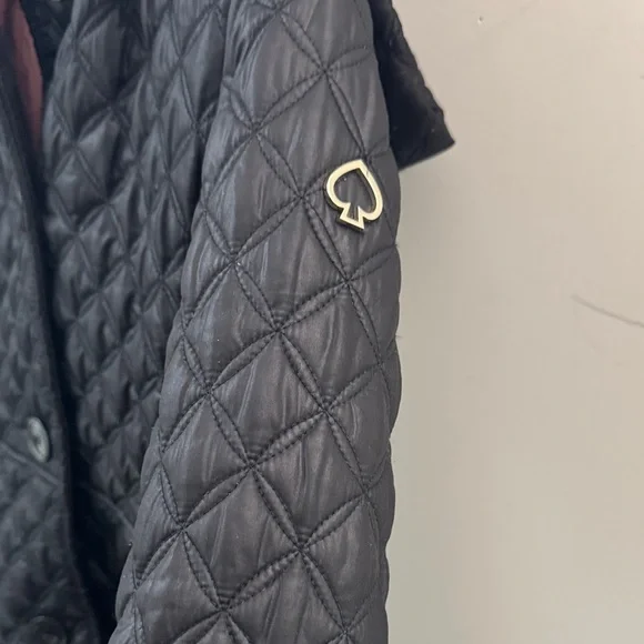 Kate Spade Quilted Black Puffer Coat - Picture 3 of 6